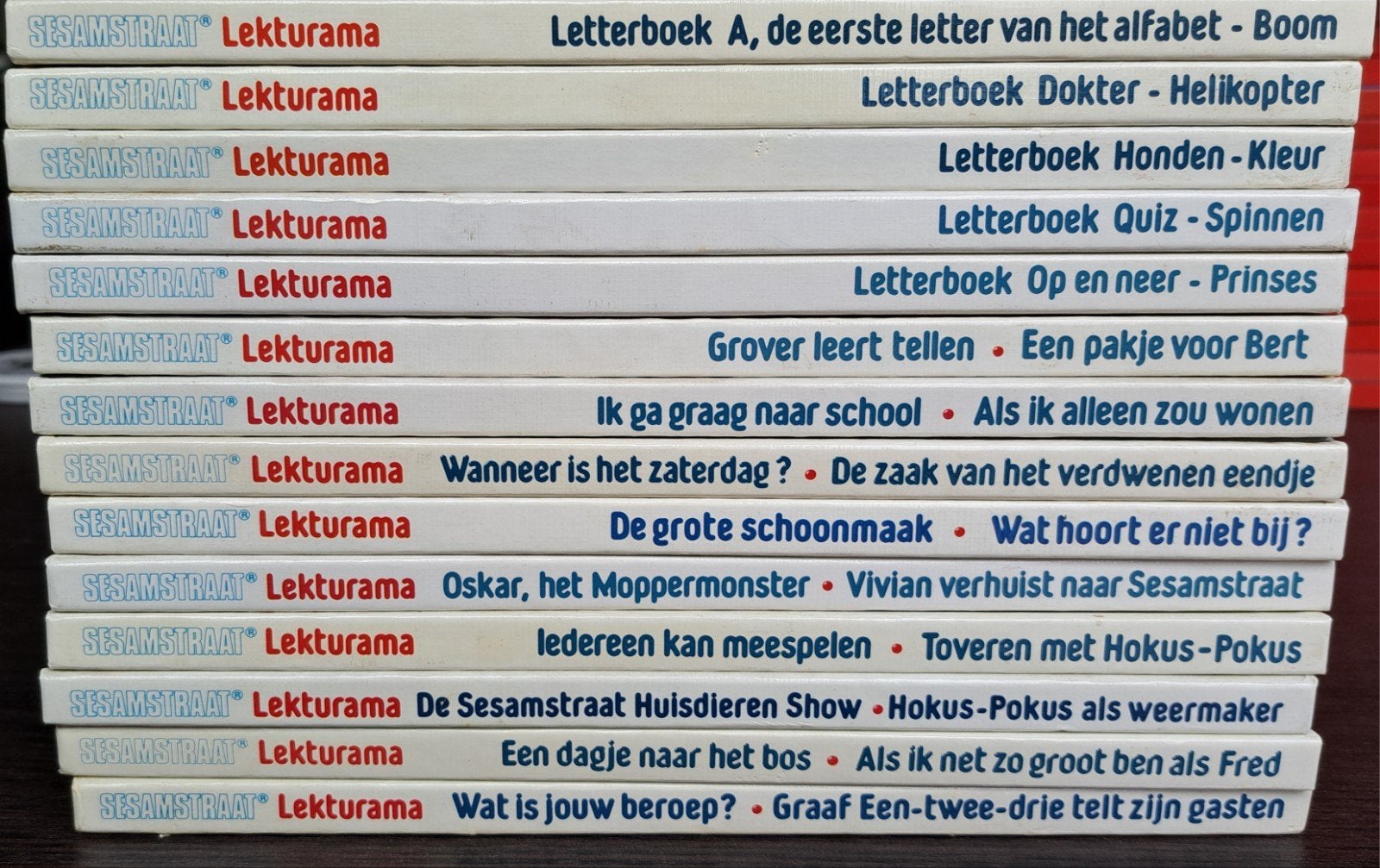 Sesamstraat Lekturama Boeken - (14 stuks), Gelezen, 3 tot 4 jaar, Diverse auteurs, Ophalen of Verzenden