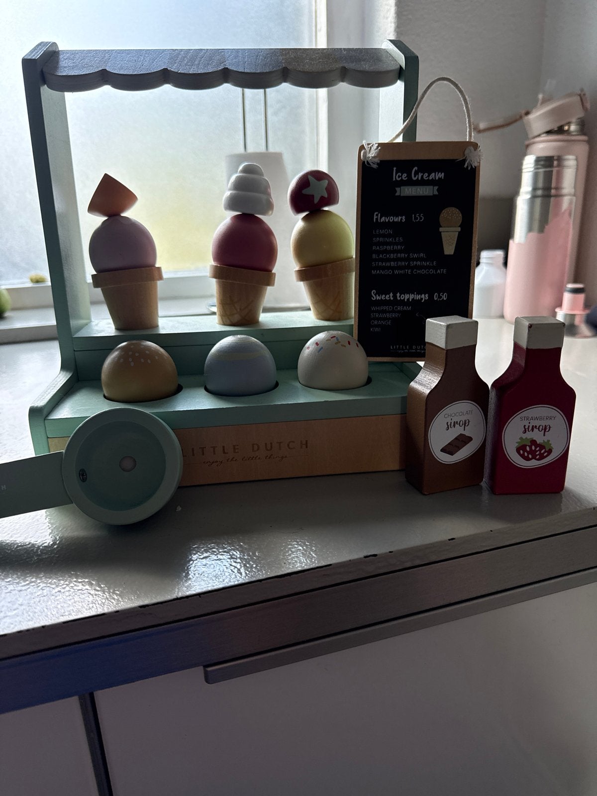 Little Dutch Houten IJskraampje met Magnetische Bolletjes, Ophalen of Verzenden, Zo goed als nieuw, Jongen of Meisje