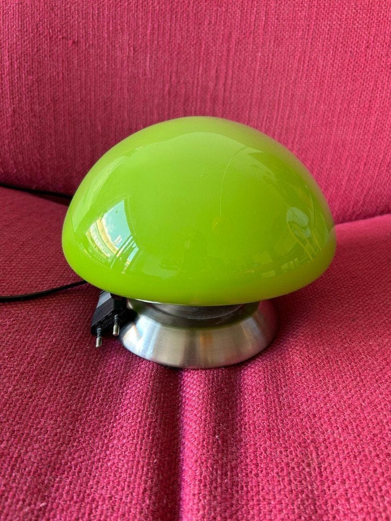 Retro / Vintage Paddenstoellamp (Mushroom lamp) – Groen, Ophalen, Gebruikt, Paddenstoellamp, Vintage