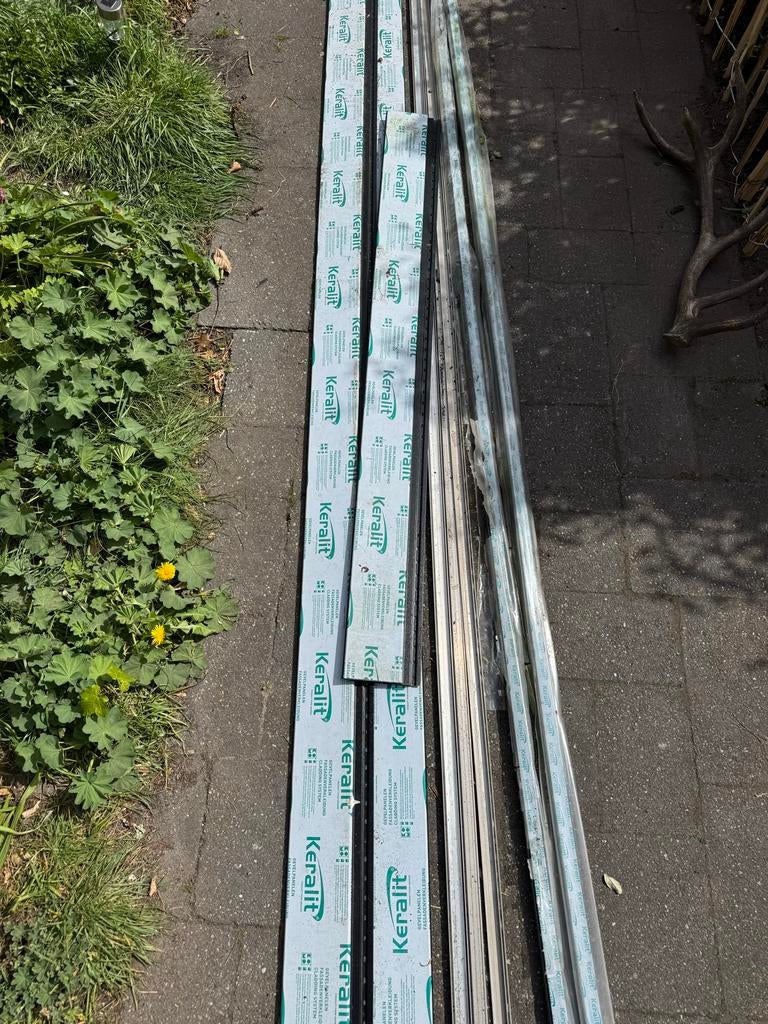Keralit sponningsdeel 143mm RAL 9005 houtnerf met profielen, Ophalen, Zo goed als nieuw
