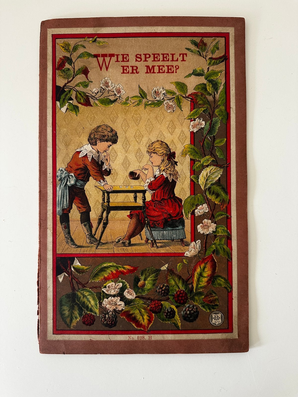 Antiek spellenboek "Wie speelt er mee?" H.G. Koster 1891, Antiek en Kunst, Ophalen