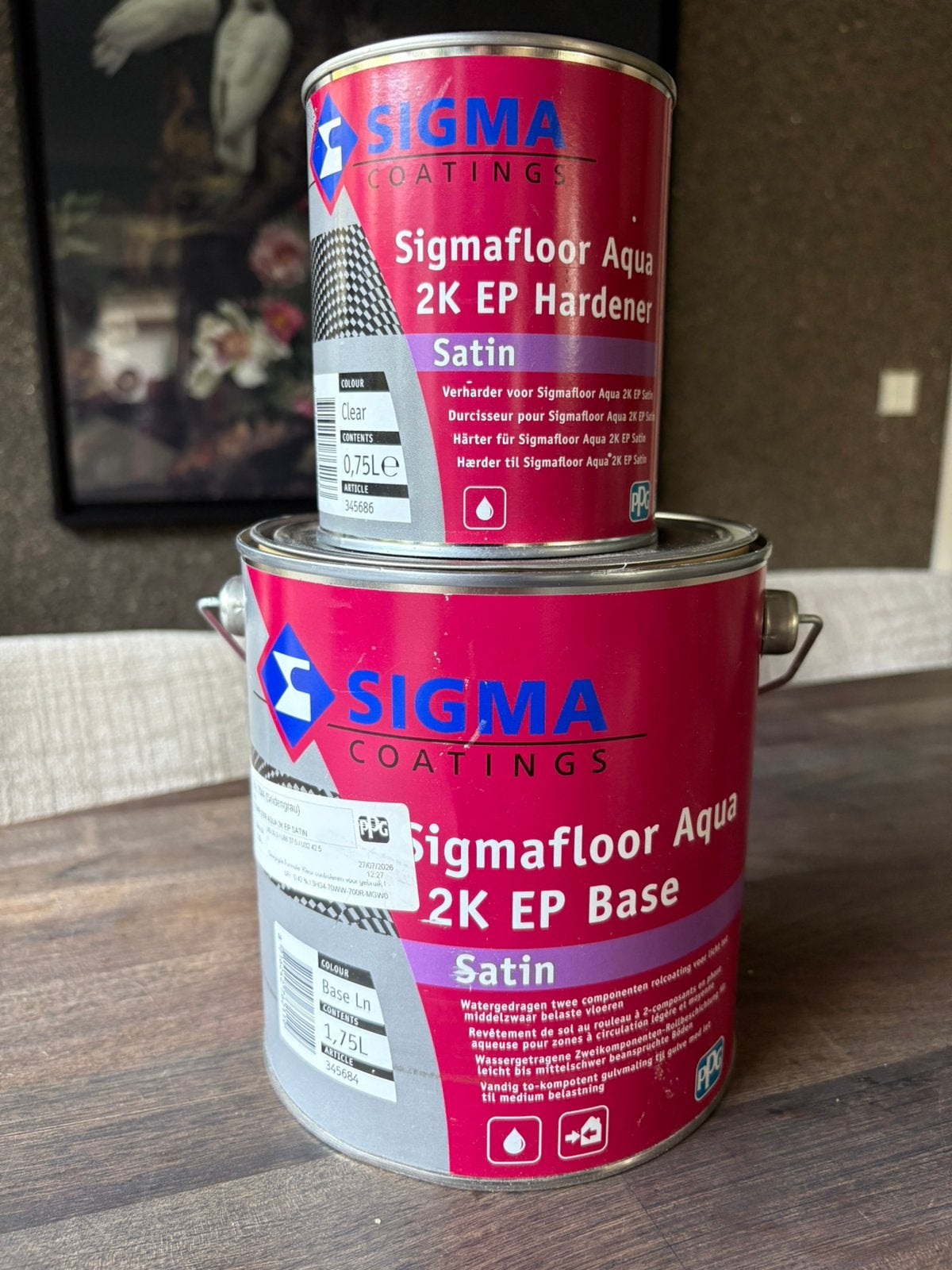 Sigmafloor Auq 2K EP in de kleur Ral 7044, Nieuw, Ophalen of Verzenden, Verf, Grijs