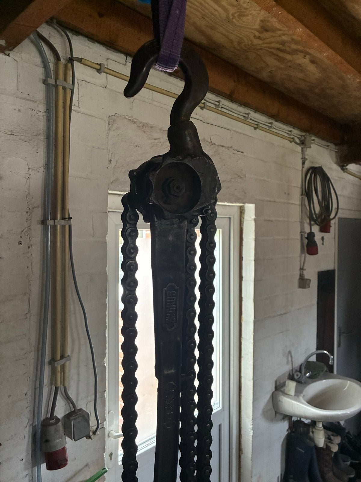 Antieke BKS Zughub pull lift / kettingtakel 3000kg, Ophalen of Verzenden