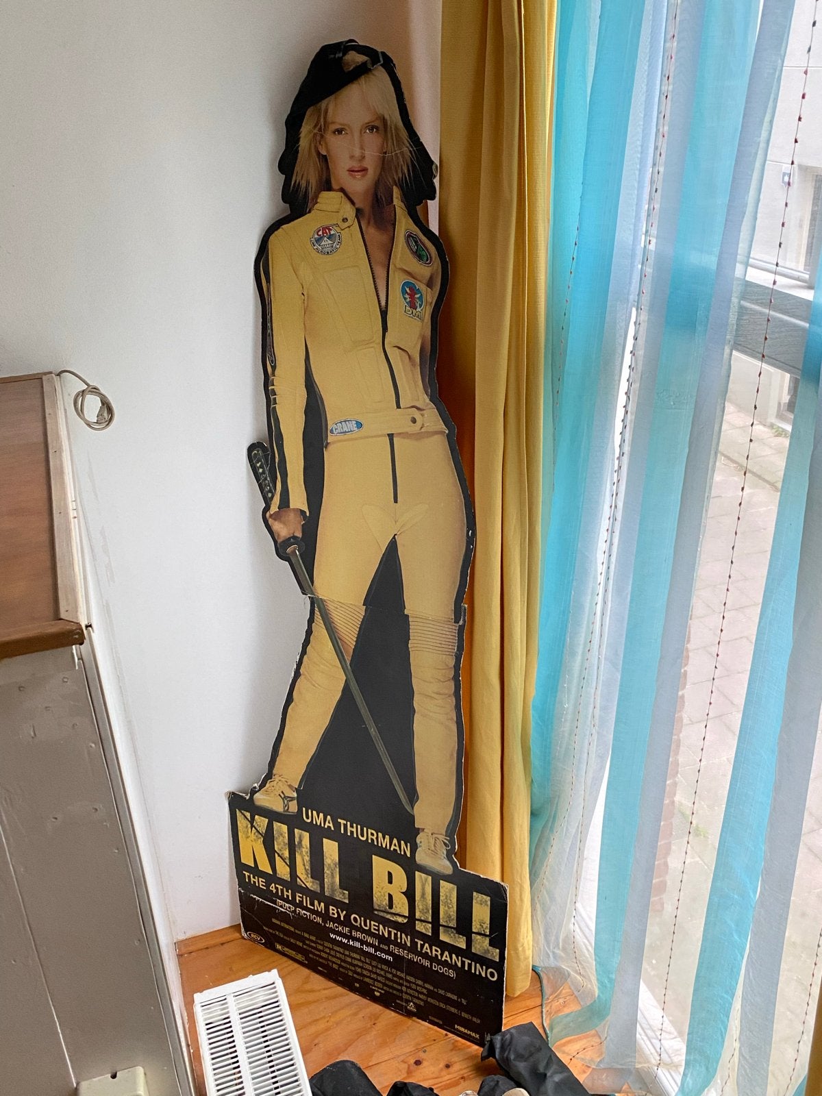 Kill Bill Uma Thurman levensgrote kartonnen display, Verzamelen, Ophalen of Verzenden, Gebruikt, Film, Beeldje, Replica of Model