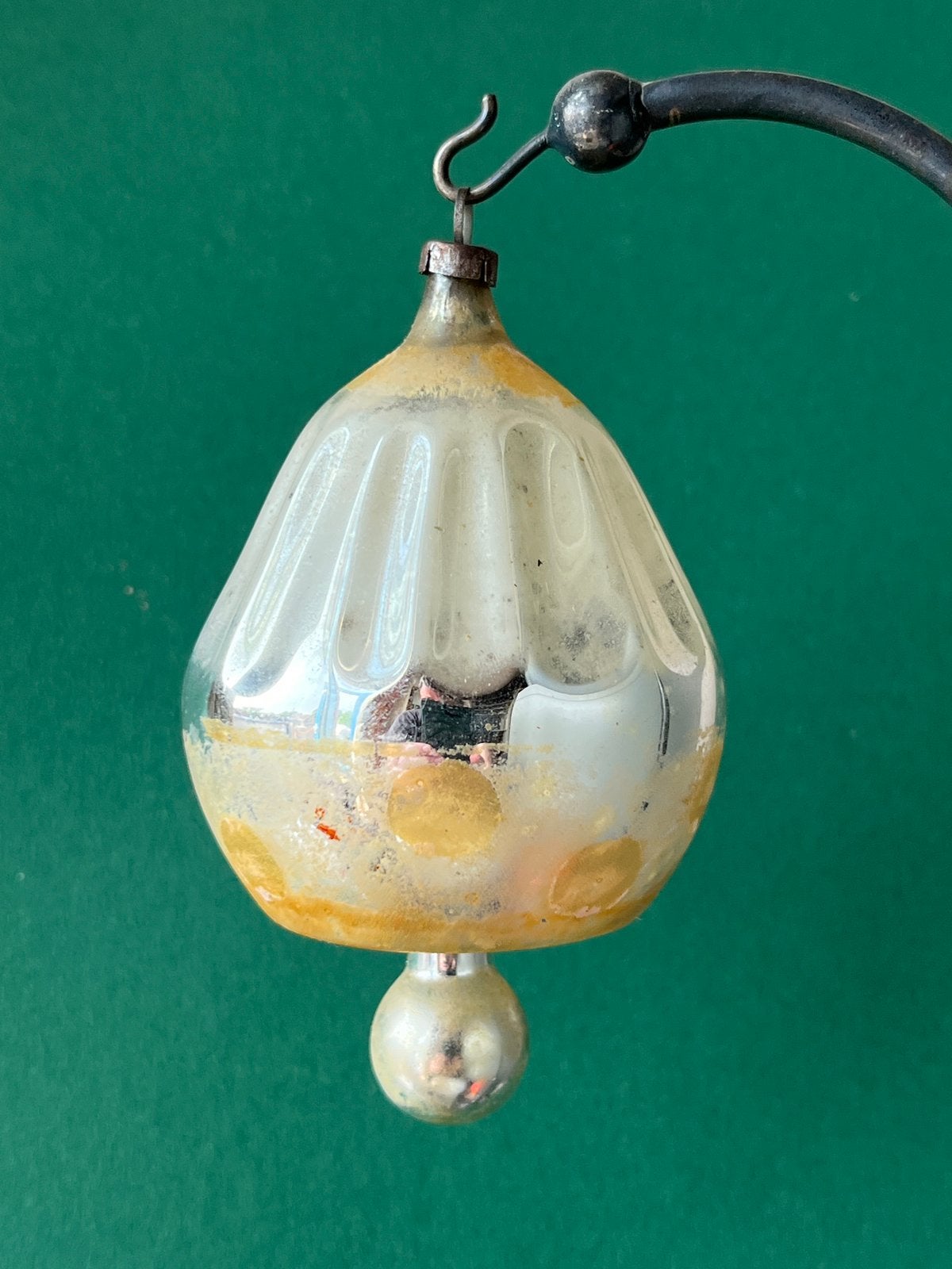Oude glazen kerstbal (nr 38), Gebruikt, Ophalen of Verzenden, Nvt, Nvt