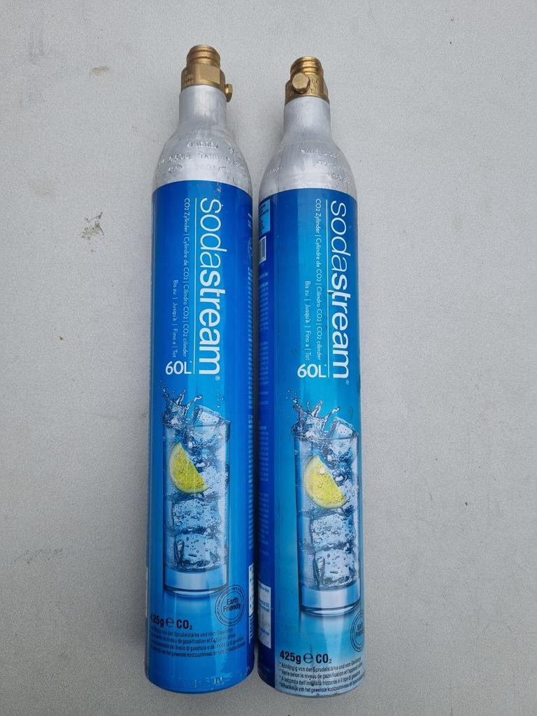 2x Sodastream CO2 cilinders 60L - vol, Witgoed en Apparatuur, Bruiswatermachines, Ophalen of Verzenden, Gebruikt