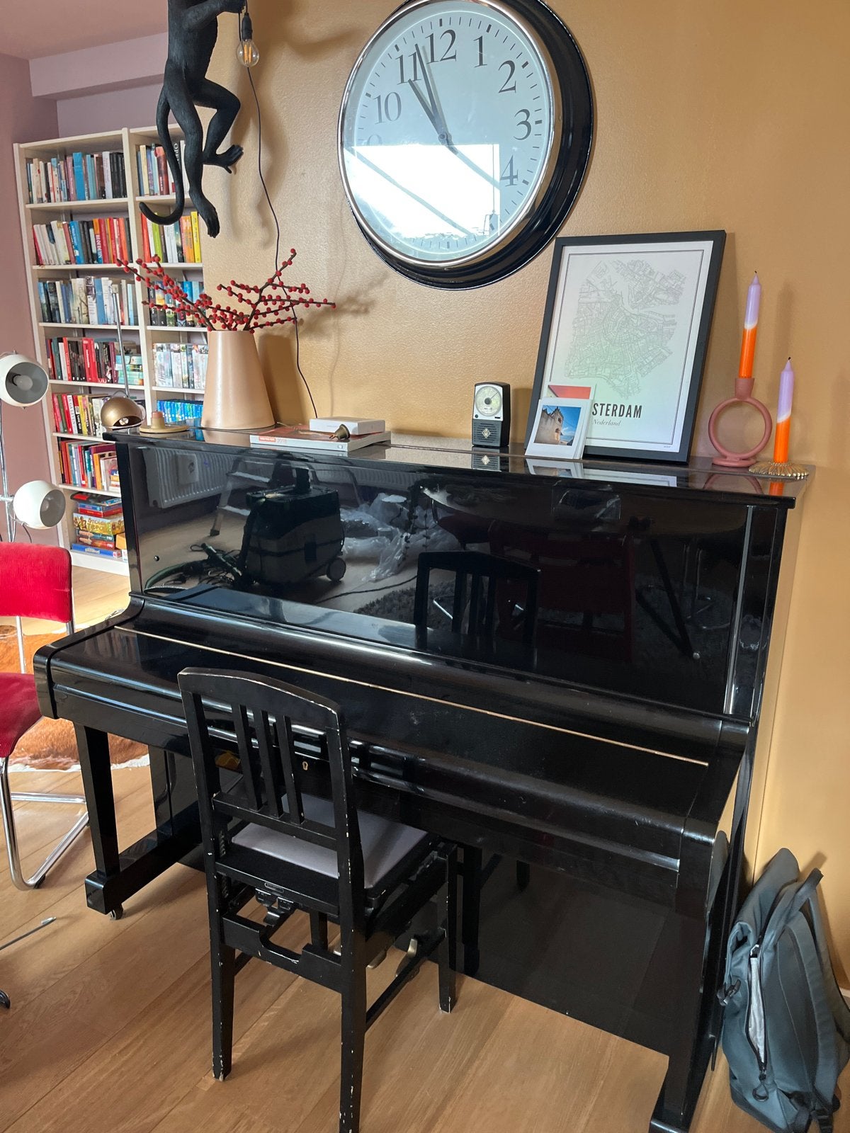 Yamaha U1 Piano - Zwart, Uitstekende Staat, Muziek en Instrumenten, Zwart, Ophalen of Verzenden, Zo goed als nieuw, Piano