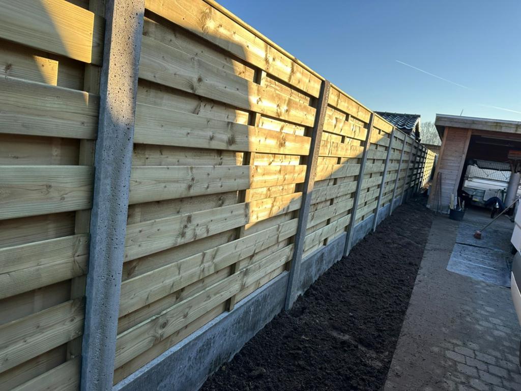 Houten schutting, Tuin en Terras, Schuttingen, Ophalen, Hout, Minder dan 3 meter, 1 tot 2 meter