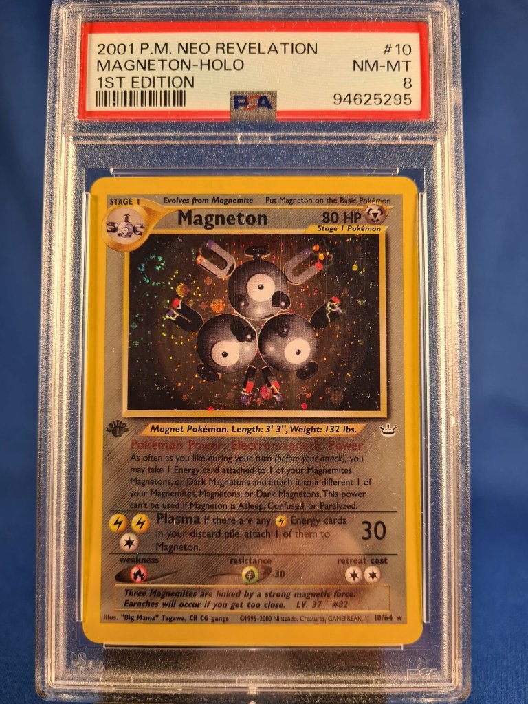 Magneton 10/64 - Neo Revelation (1st edition) (PSA 8), Verzenden, Gebruikt