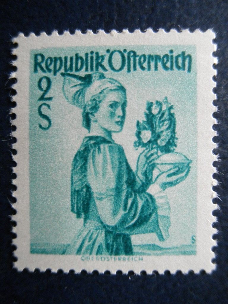 Postzeg. Oostenrijk 1948 klederdracht nr. 919 - cw 1,50 pf, Postzegels en Munten, Postzegels | Europa | Oostenrijk, Ophalen of Verzenden