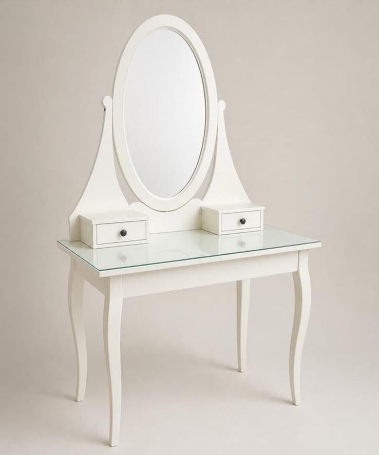 Ikea hemnes kaptafel/makeup tafel incl stoel!, Huis en Inrichting, Tafels | Kaptafels, Ophalen, Gebruikt, 50 tot 100 cm, Minder dan 100 cm