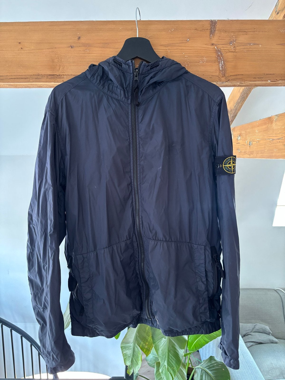 Stone Island Crinkle Reps NY Jacket Maat M, Ophalen of Verzenden, Zo goed als nieuw, Maat 48/50 (M), Blauw