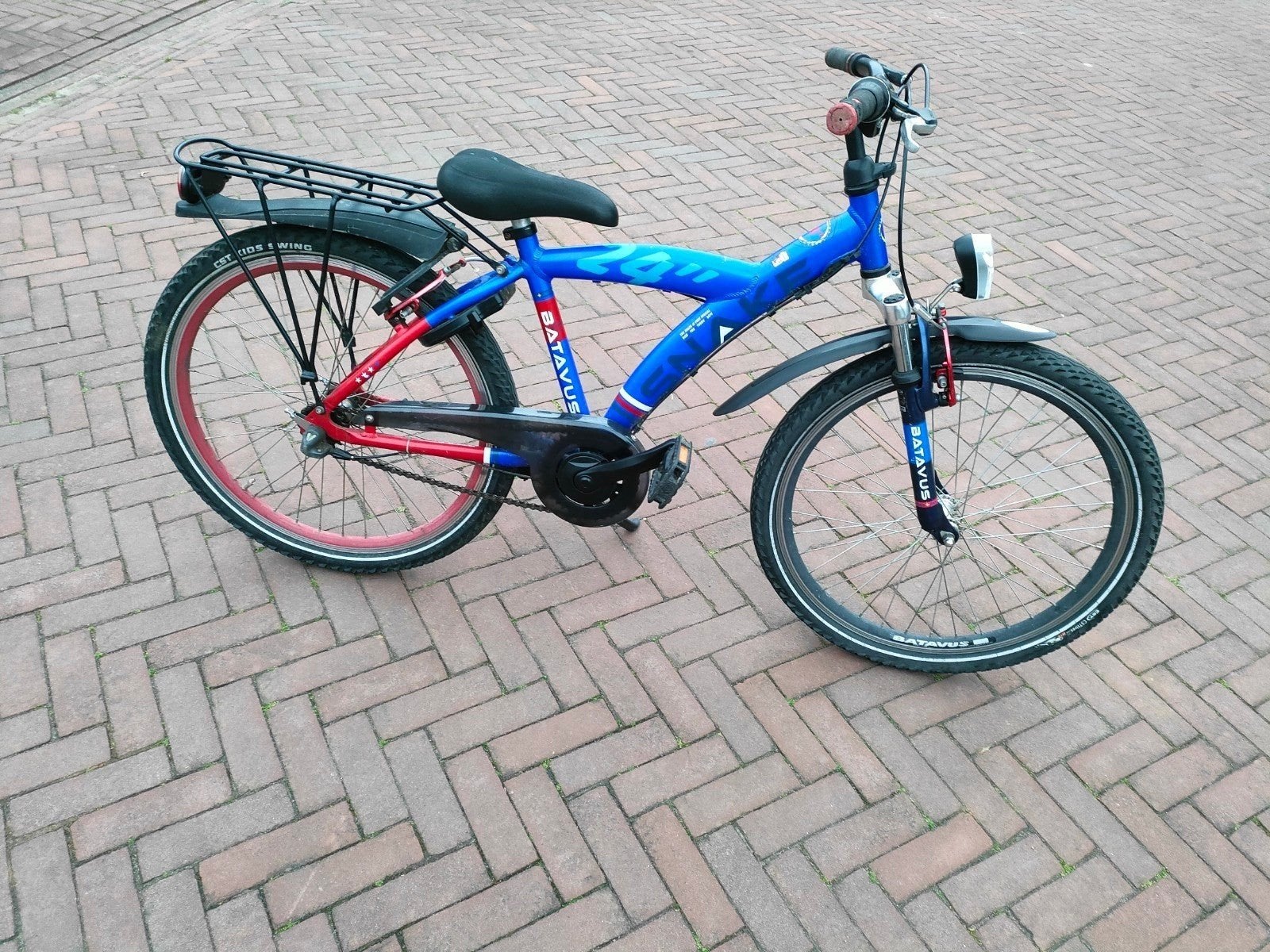 Batavus snake fiets 24 inch met 3 speed, Ophalen, Terugtraprem, 24 inch, Handrem
