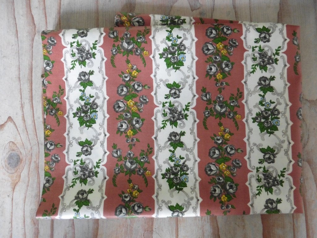 Stof chintz? jaren 70 retro vintage roze creme bloemetjes, 120 cm of meer, Nieuw, Ophalen of Verzenden, Katoen