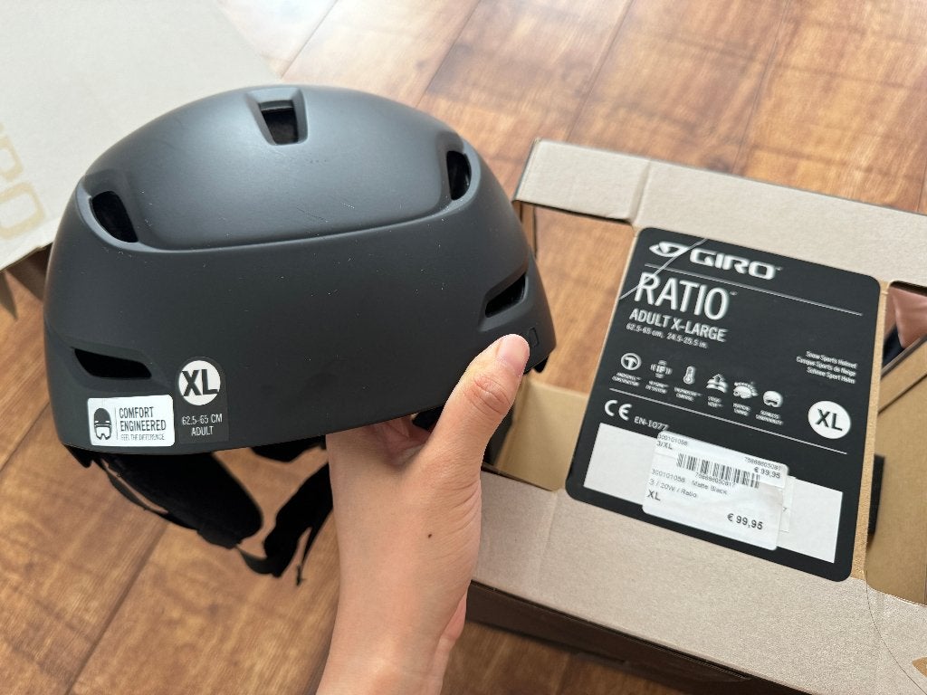 Giro skihelm / snowboardhelm XL 62.5–65 cm – zwart, Overige merken, Overige typen, Ophalen of Verzenden, Zo goed als nieuw