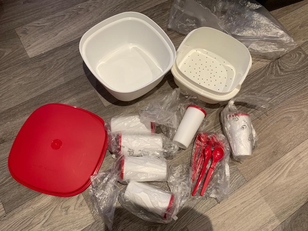 Tupperware serveerwonder / yogurtmaker, Tupperware, Nieuw, Rood, Bak of Kom