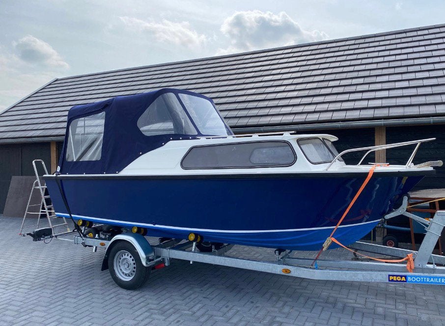 Te koop mooie Kill Kruiser 530 polyester boot met trailer!!, Watersport en Boten, Gebruikt, Buitenboordmotor, 10 pk, Kruiser