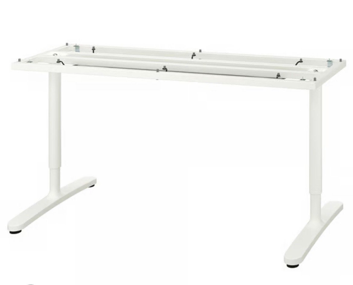 IKEA BEKANT onderstel wit, Huis en Inrichting, Bureaus, Zo goed als nieuw, Overige typen, IKEA, Modern, Metaal, Wit, In hoogte verstelbaar