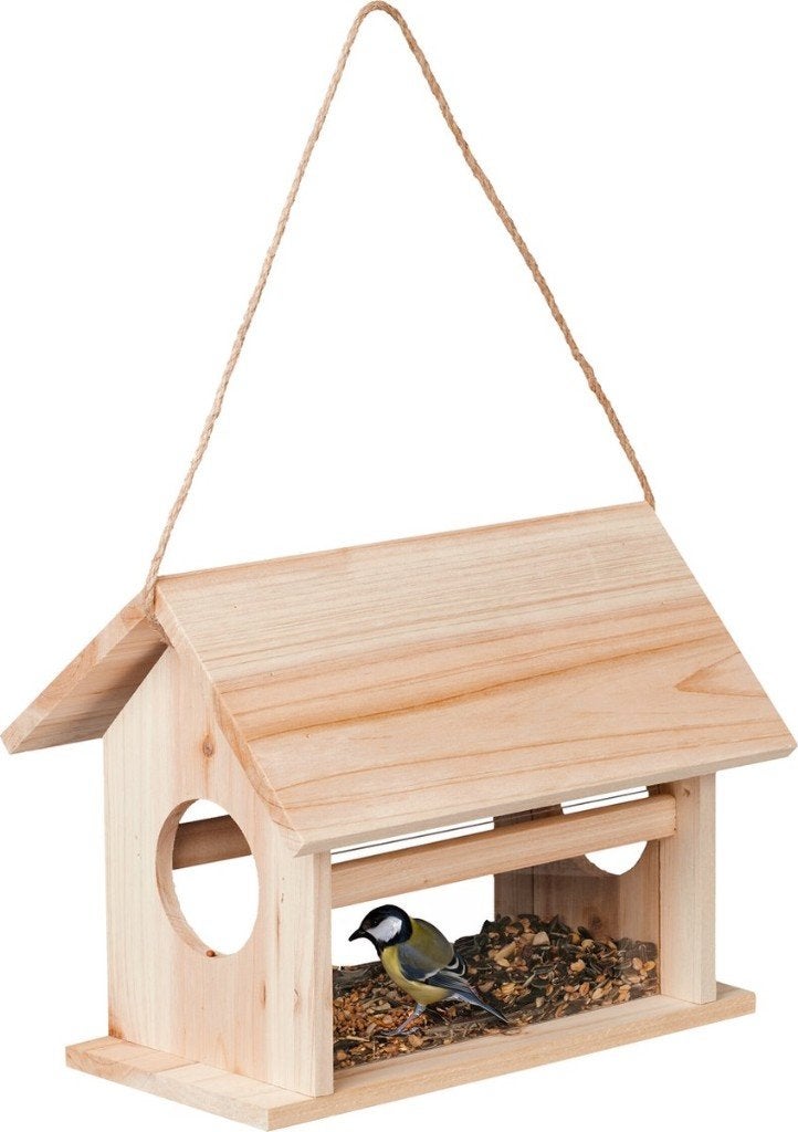 voedertafel - hangend - hout - tuinvogels - 24 x 30 x 21 cm, Xx, Nieuw, Ophalen of Verzenden, Xx