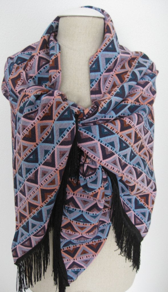 The Sting Cape / Omslagcape grafisch motief multocolor, Kleding | Dames, The Sting, Ophalen of Verzenden, Nieuw, Meerkleurig