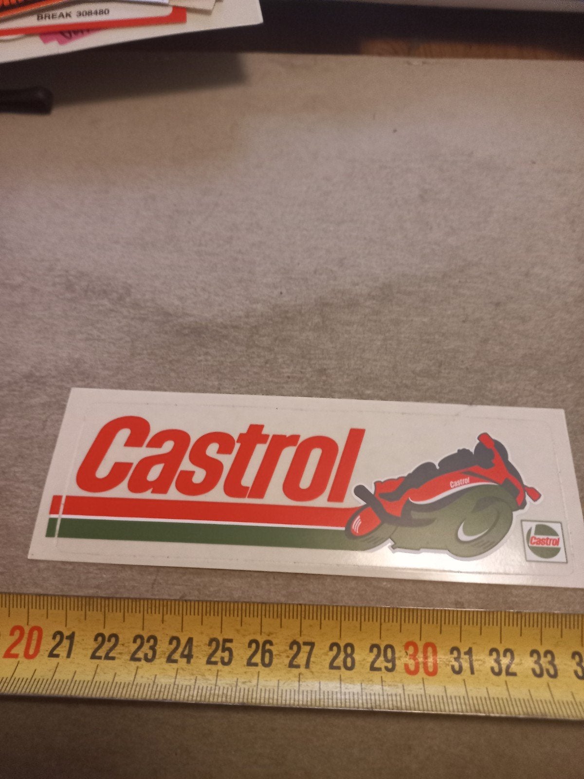 Castrol sticker met motorafbeelding - Nieuw, Ophalen of Verzenden