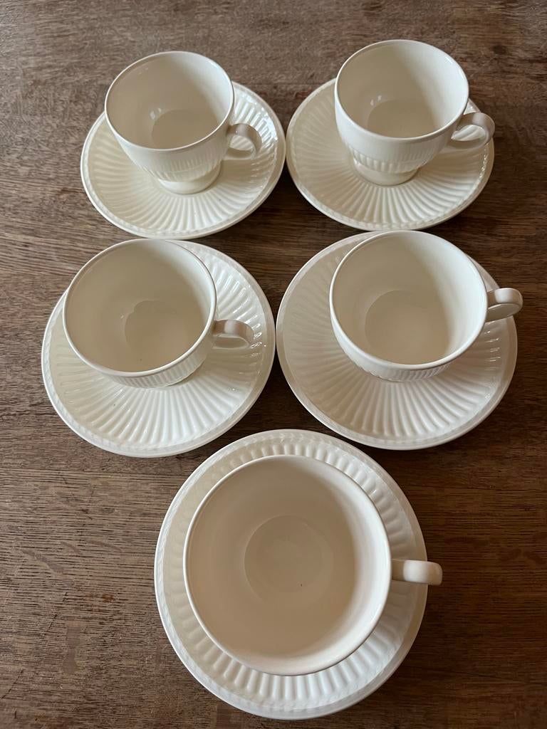 5 stuks Wedgwood Edme Theekoppen, Ophalen, Gebruikt, Wedgwood, Kop(pen) en/of Schotel(s)