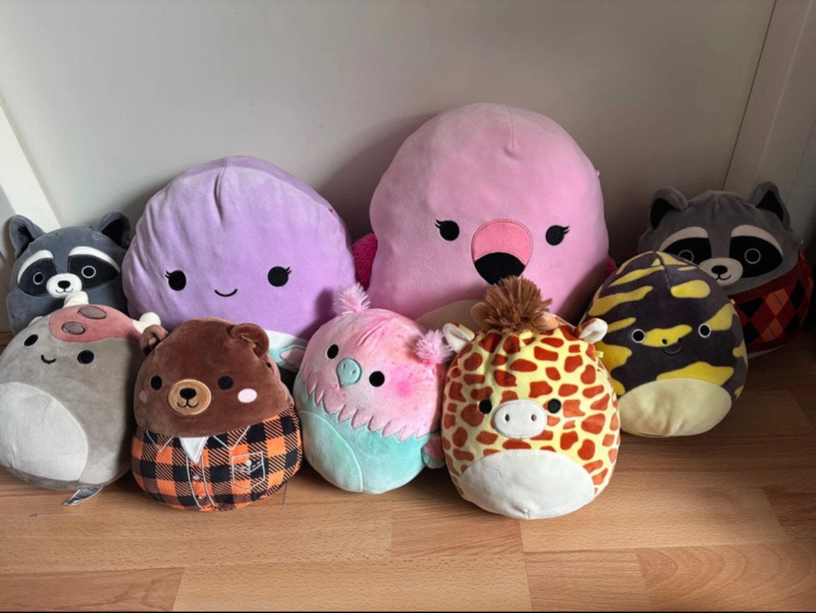 Squishmallows bundel 9 stuks, Overige karakters, Overige typen, Ophalen of Verzenden, Zo goed als nieuw