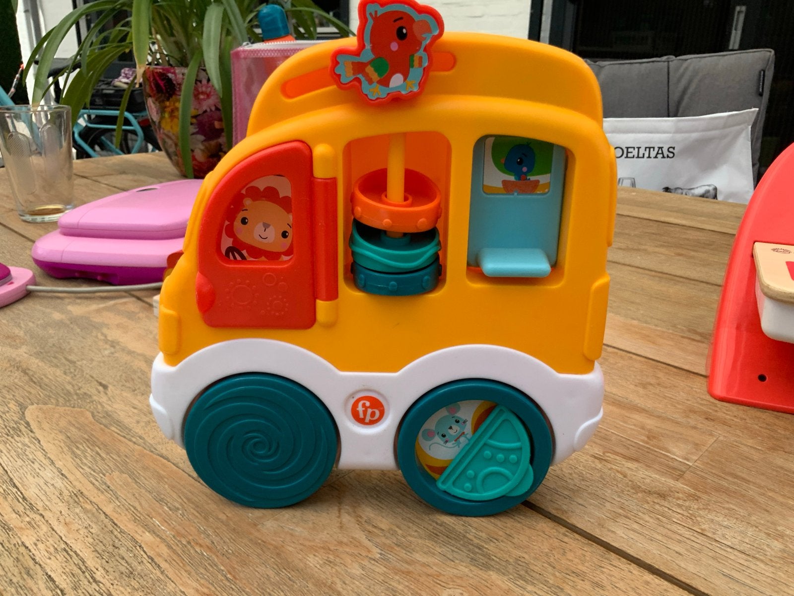 Fisher-Price Vormenstoof Bus - Educatief Speelgoed, Ophalen of Verzenden, Gebruikt, Auto, Met wieltjes