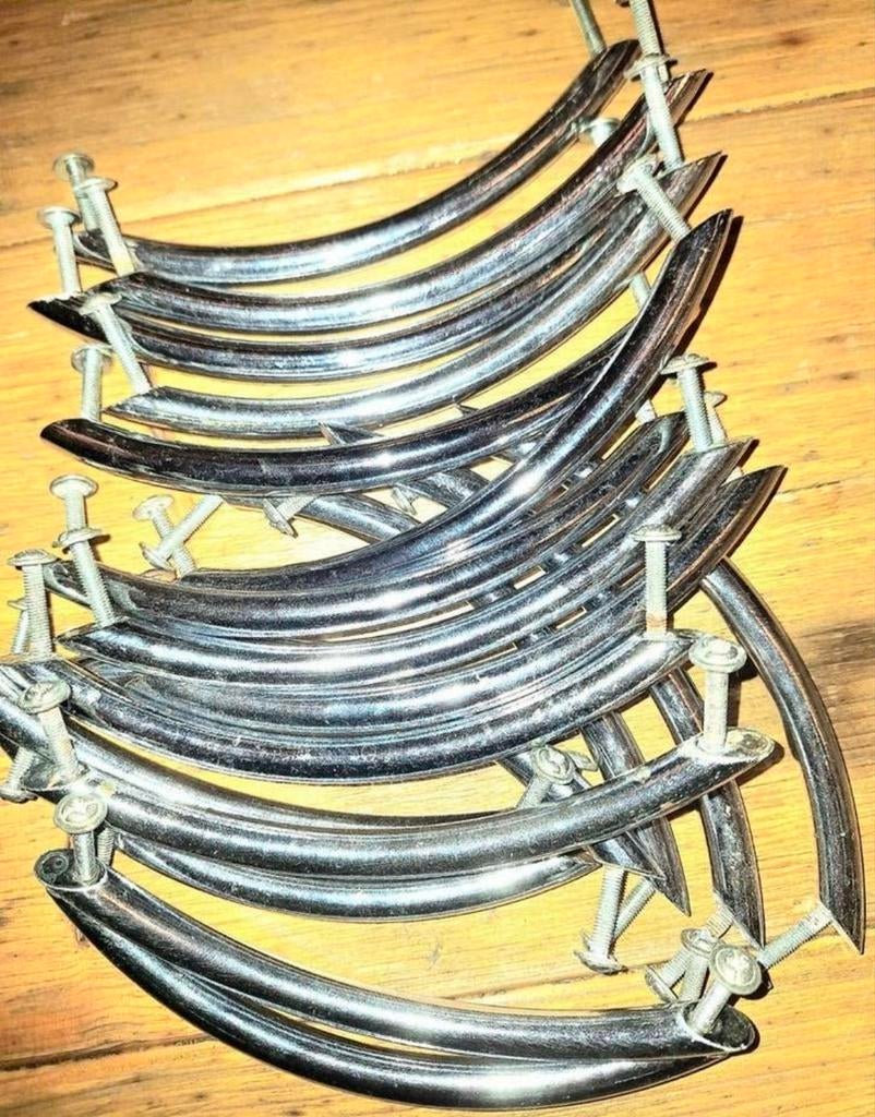 19 RVS keukenkast/lade handgrepen, Ophalen of Verzenden, Rvs, Minder dan 2 meter, 80 mm of meer