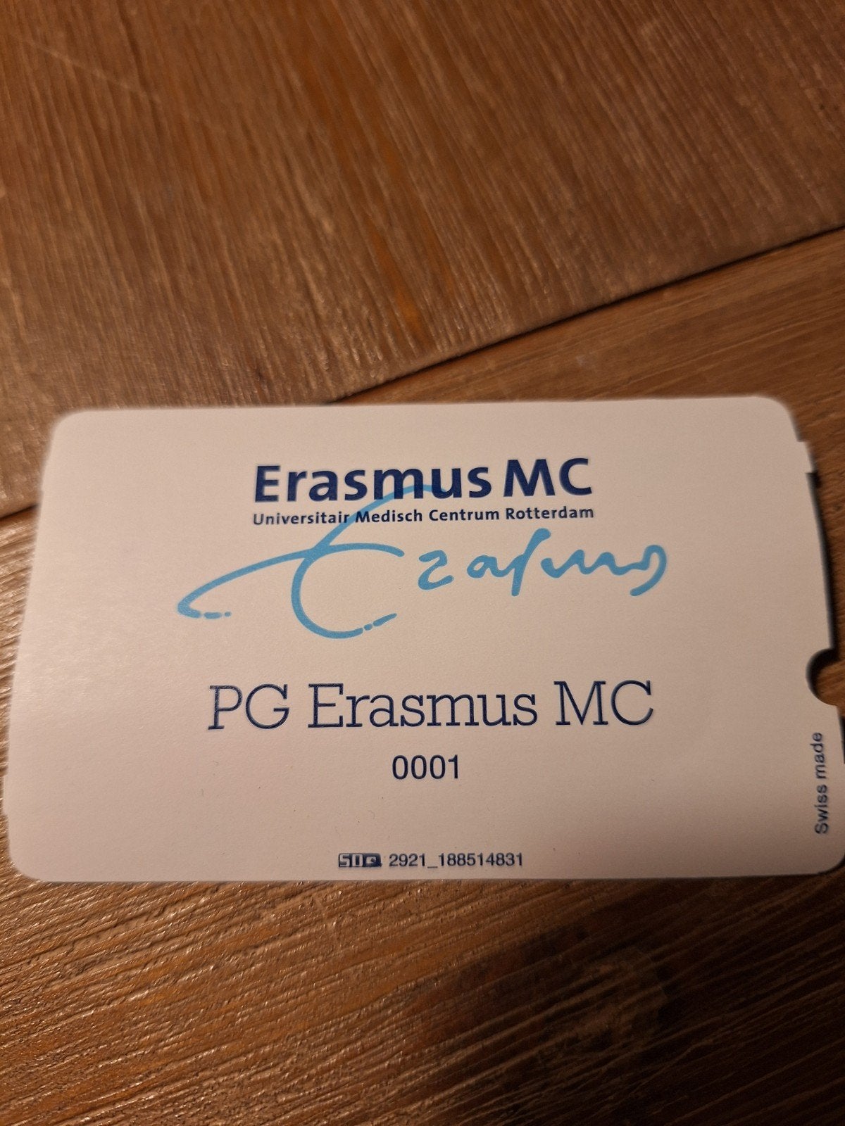 parkeerkaart Erasmus MC, Eén persoon