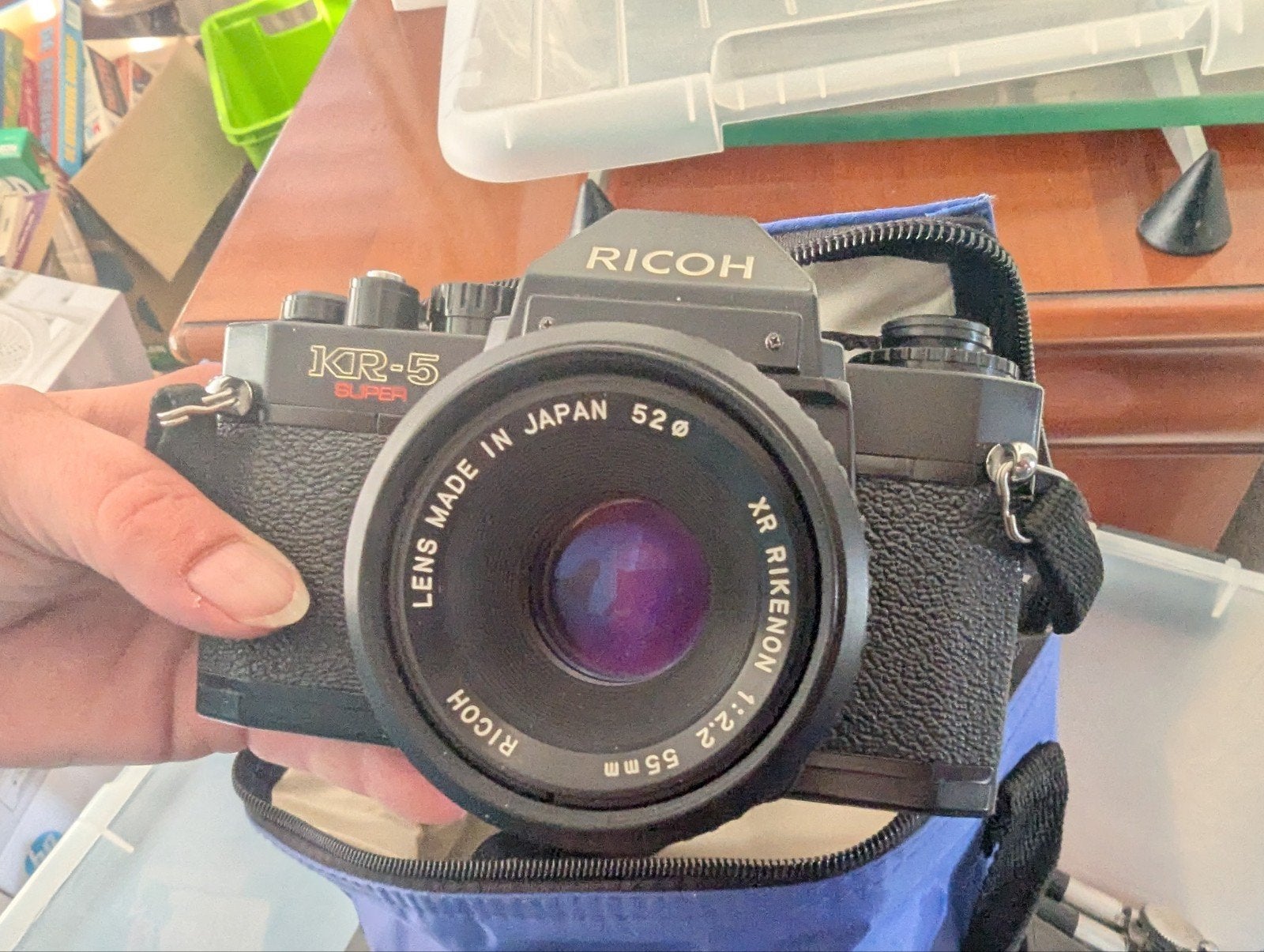 Ricoh KR-5 Super Spiegelreflexcamera met 2 lenzen, Ophalen, Gebruikt, Spiegelreflex, Overige Merken
