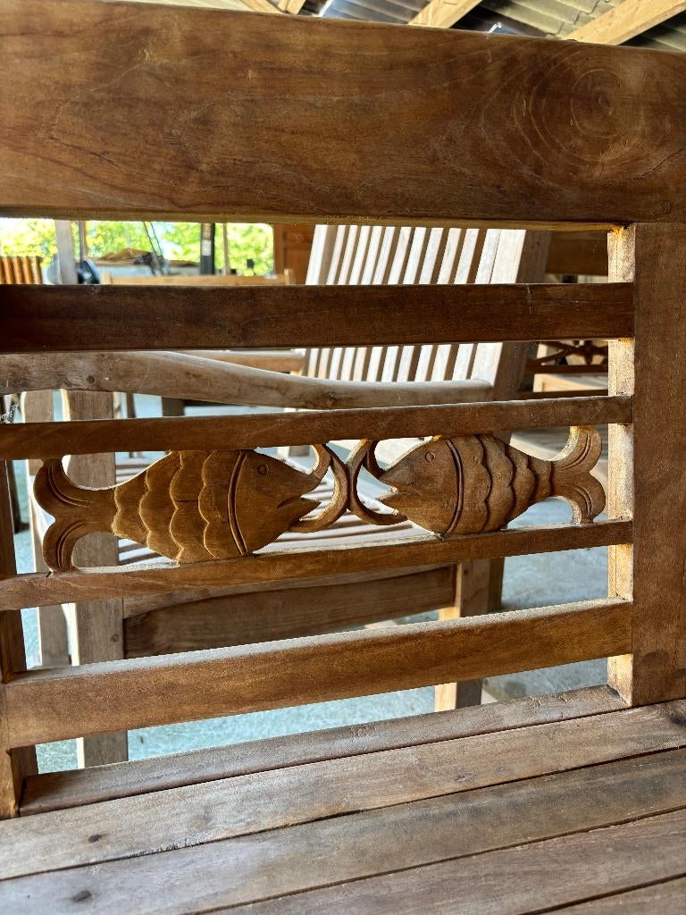 Teak tuinbank banken met prachtige decoraties diverse maten, Ophalen, Teakhout, Hoevesteenwijkerwold@gmail.com, Hesselingendijk 1, 8341TP Steenwijkerwold