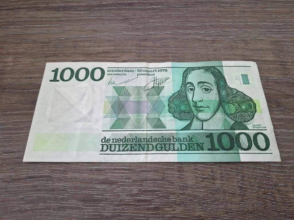 Biljet 1000 gulden Spinoza, 1972, Ophalen of Verzenden, 1000 gulden
