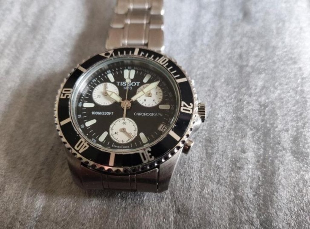 Tissot 1853 Chronograph Herenhorloge - Zo goed als nieuw, Overige merken, Staal, Polshorloge, Ophalen of Verzenden
