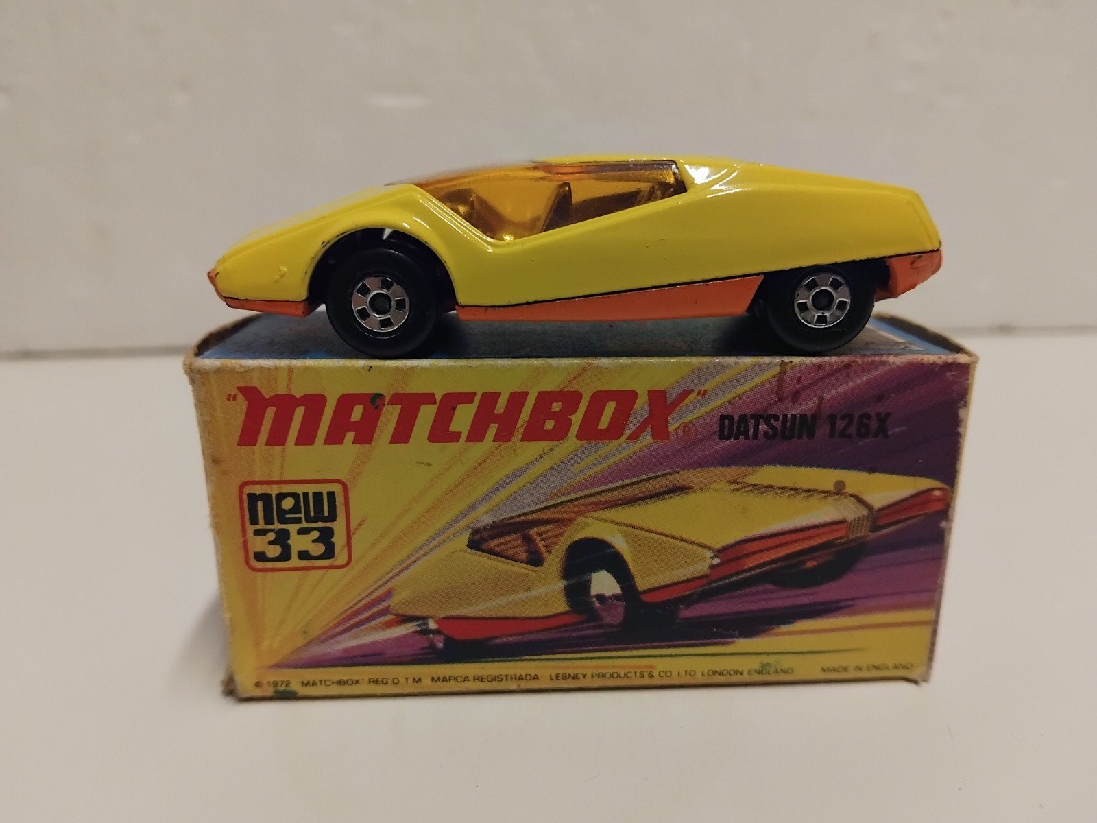 Matchbox #33 Superfast Mazda 126 X yellow 3INCH, Ophalen of Verzenden, Zo goed als nieuw, Auto