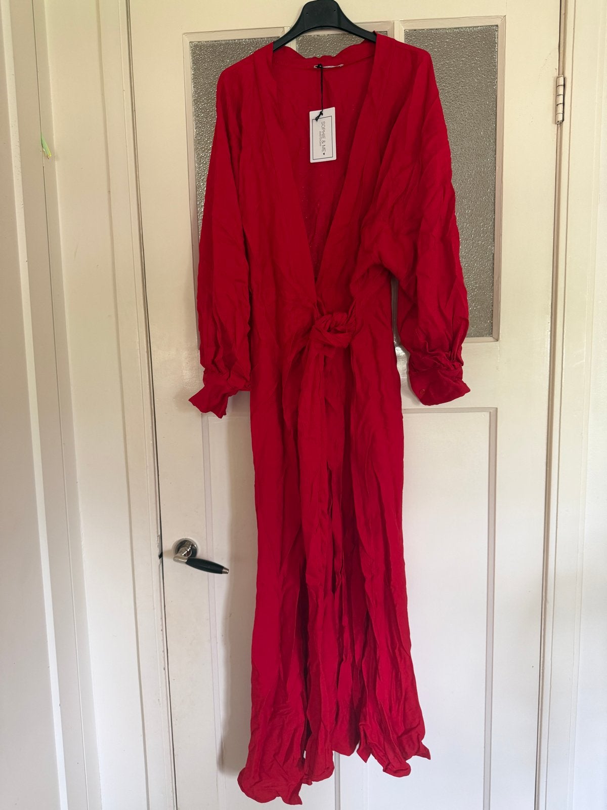 Rode wikkeljurk zomerjurk lange jurk overslag maat M nieuw, Kleding | Dames, Maat 38/40 (M), Nieuw, Ophalen of Verzenden, Rood