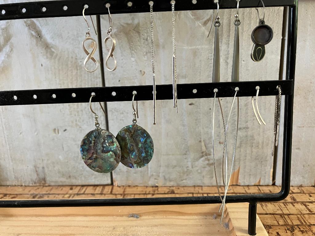 Partij oorbellen hangers, Ophalen of Verzenden, Gebruikt, Zilver, Overige materialen