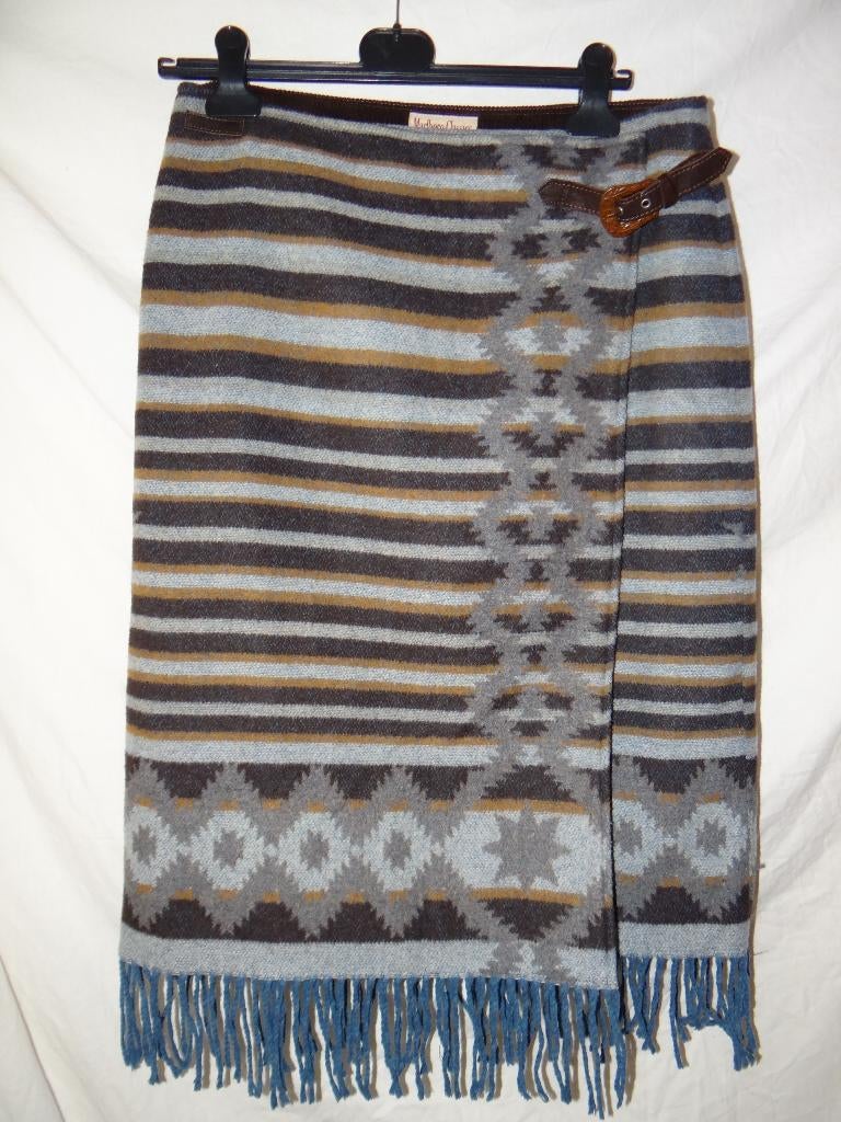 Mooie blauw/bruin/wit/grijze MARLBORO CLASSSIC rok, Ophalen, Marloboro Classic, Blauw, Maat 46/48 (XL) of groter