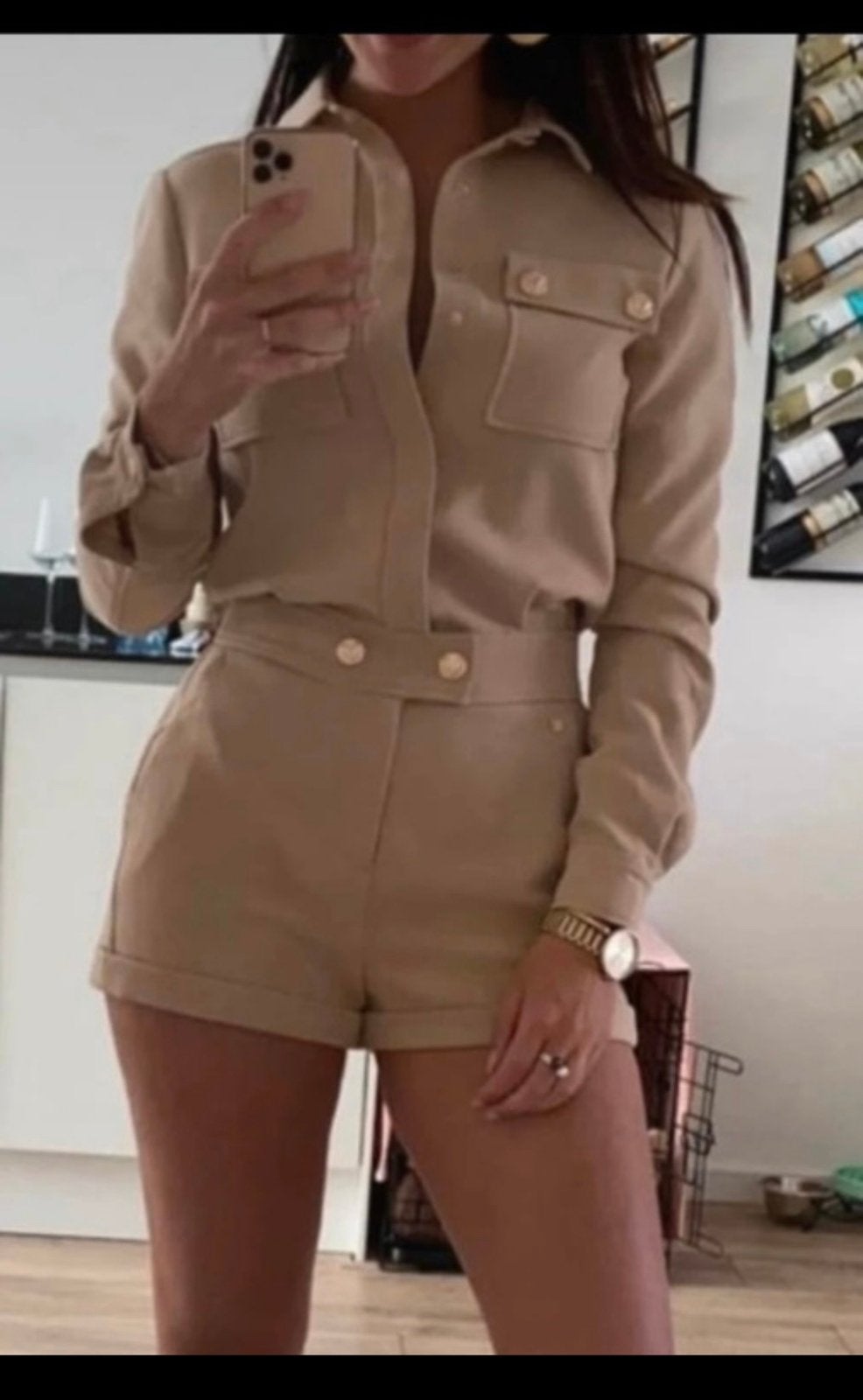 Niew Beige JoshV, Josh V playsuit, broekpakje in maat XS, Kleding | Dames, Jumpsuits, Verzenden, Nieuw, Maat 34 (XS) of kleiner