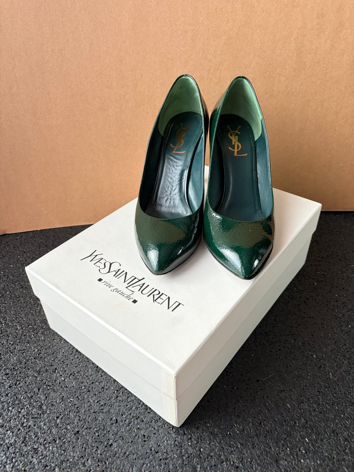 Yves Saint Laurent Rive Gauche hakken – maat 39, Ophalen, Zo goed als nieuw, Groen