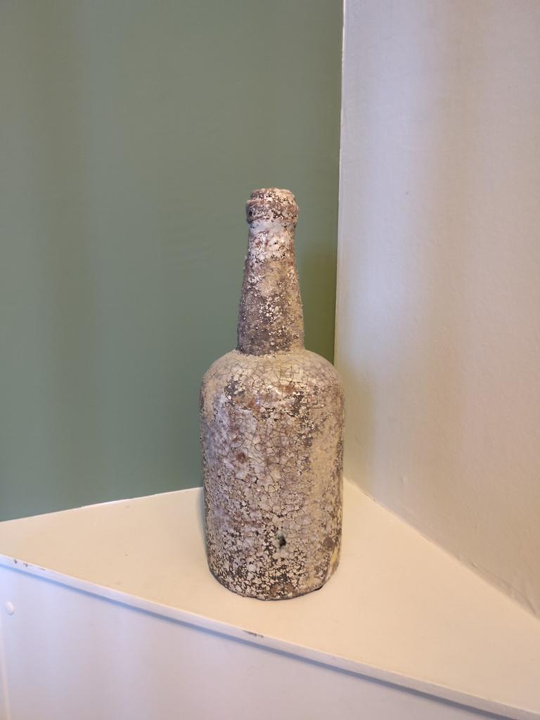 Brocante vaas / fles, Ophalen, Overige kleuren, Minder dan 50 cm, Glas