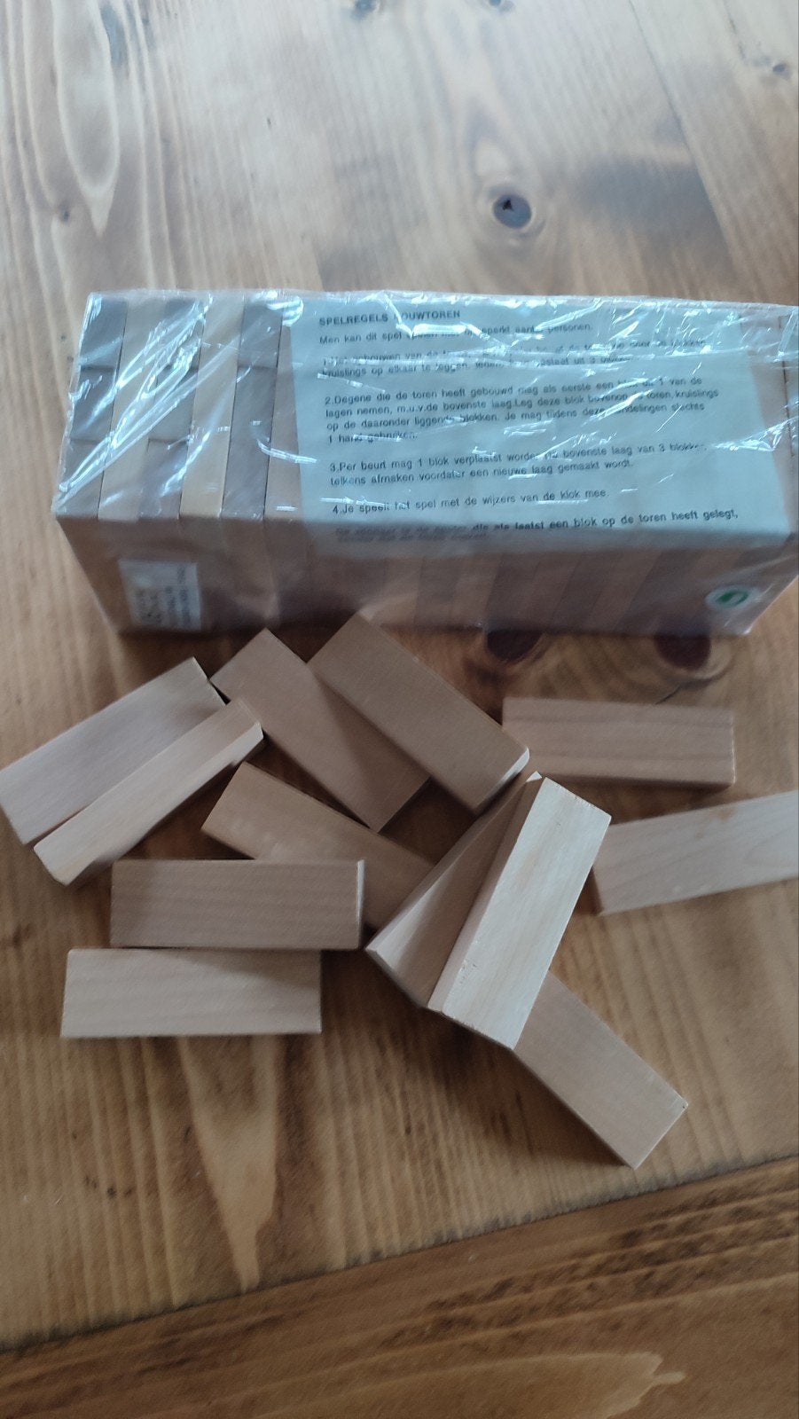 Jenga Bouwtoren Spel - Houten Blokken, Vijf spelers of meer, Ophalen of Verzenden, Zo goed als nieuw