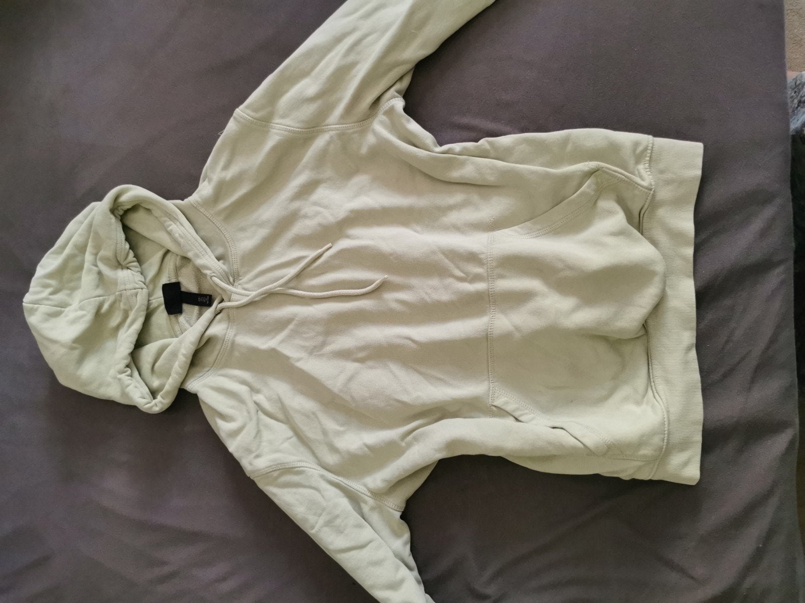 H&M Relaxed Fit Hoodie Maat L - Lichtgroen, Maat 52/54 (L), Ophalen of Verzenden, Zo goed als nieuw, H&M