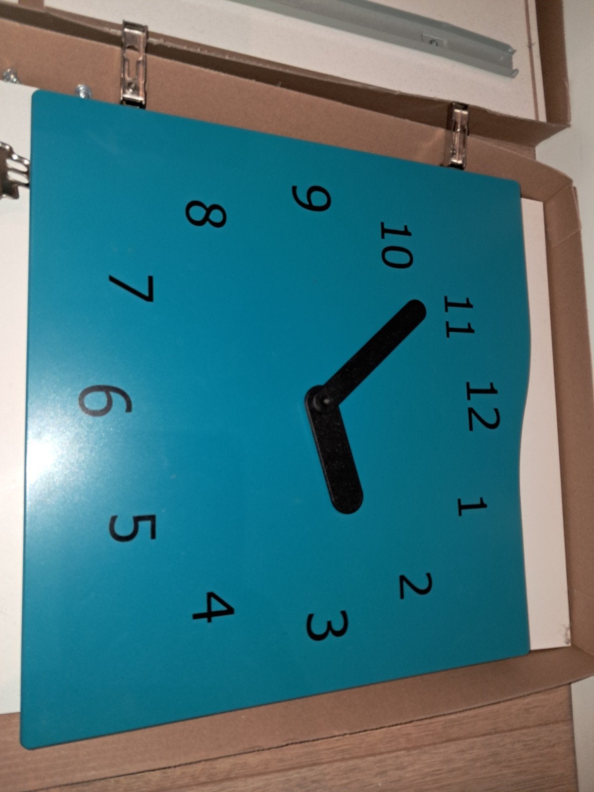 2 deurtjes met klok voor IKEA Expedit/Kallax (groen & blauw), Ophalen, Zo goed als nieuw
