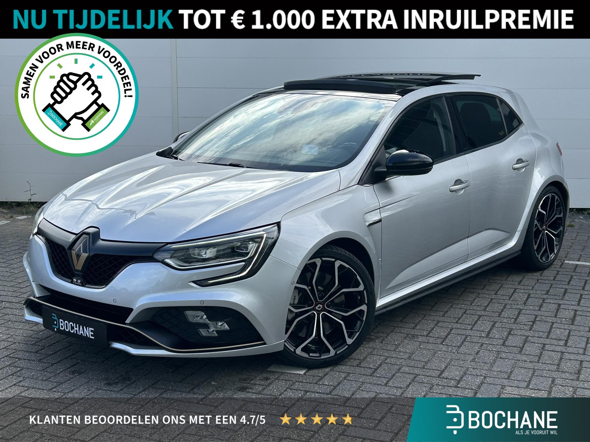 Renault Mégane 1.8 TCe 280 RS | Schuif/Kanteldak | Head-Up, Auto's, Gebruikt, 4 cilinders, Alcantara, 14 km/l