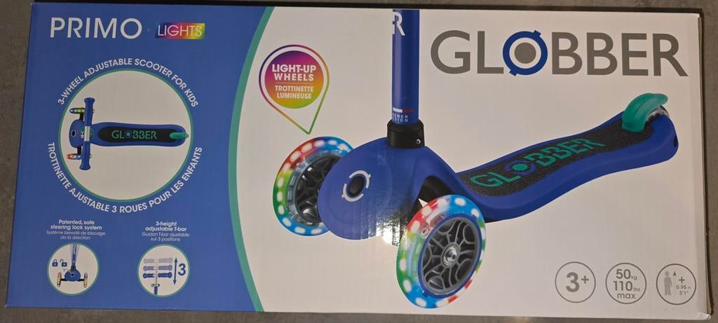 Globber Primo light-up wheels Blauw Max 50 KG, Ophalen of Verzenden, Nieuw