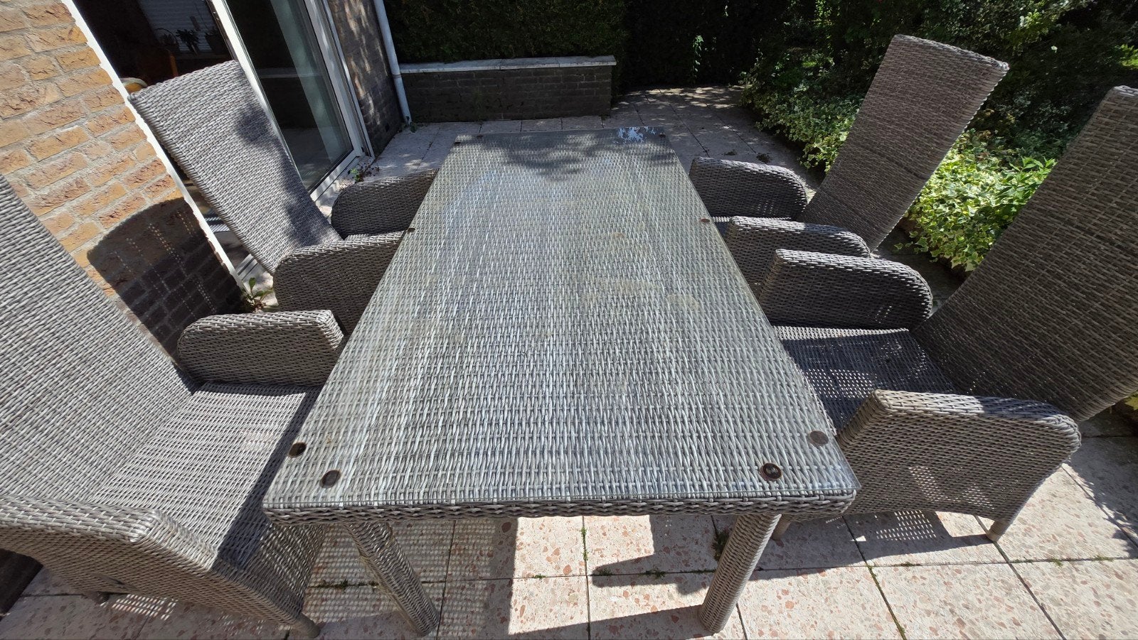 Luxe Tierra Outdoor Tuinset - Wicker met 4 Verstelbare Stoel, Ophalen