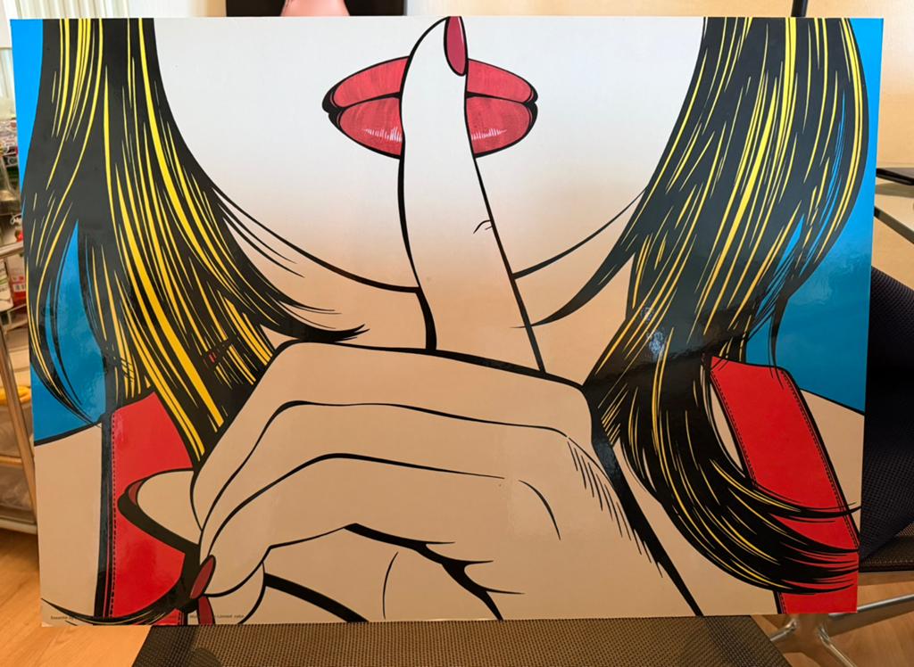 Ikea schilderij SSSSSHH POP-ART model Solmyra., Ophalen of Verzenden, Huis en Inrichting