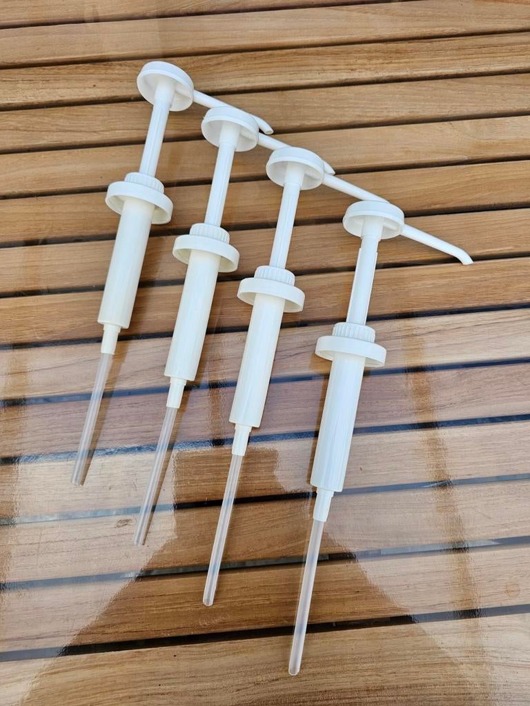 4x Siroop pomp dispenser 30ml voor o.a. sorbets, Overige typen, Kunststof, Nieuw, Ophalen of Verzenden