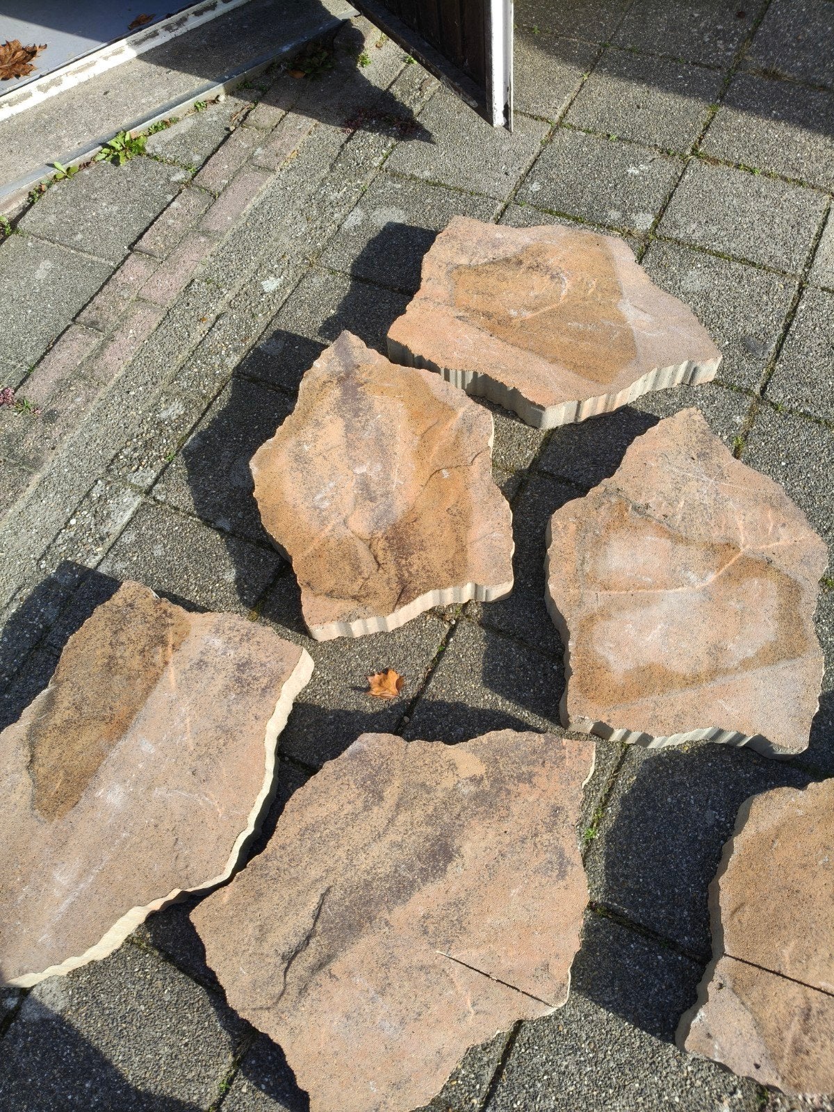 Terrastegels van beton - organische vorm, Ophalen, Gebruikt, Minder dan 5 m², Beton